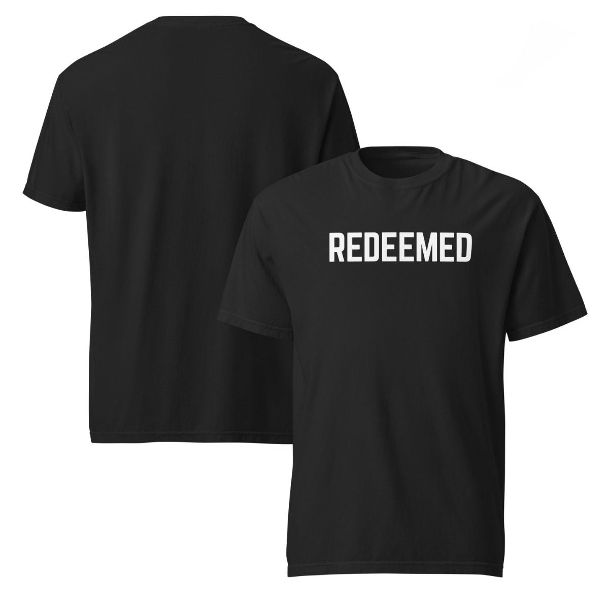 REDEEMED - Premium Heavyweight Christian Tee